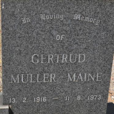MAINE Gertrude, Müller 1916-1973