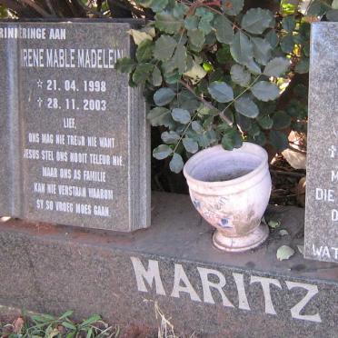 MARITZ Ben 1940-1999 :: MARITZ Irene Mabel Madelein 1998-2003