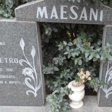 MAESANI Giovanni Pietro 1906-1981 &amp; Giuseppina 1908-1982