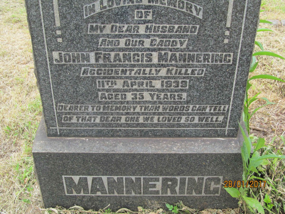 MANNERING John Francis -1939