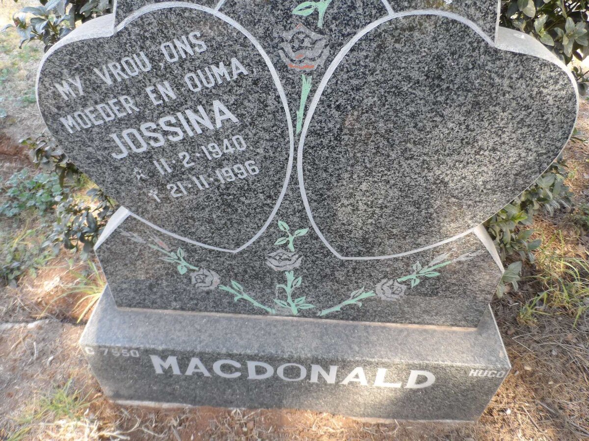 MACDONALD Jossina 1940-1996