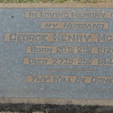 McCABE George Henry 1920-1943