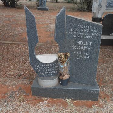 McCAMEL Timblet 1952-1994