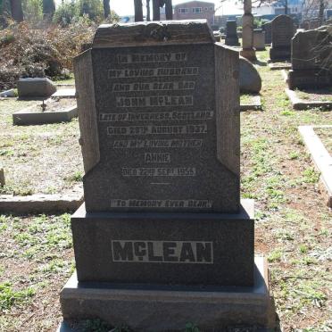 MCLEAN John -1937 &amp; Annie -1955