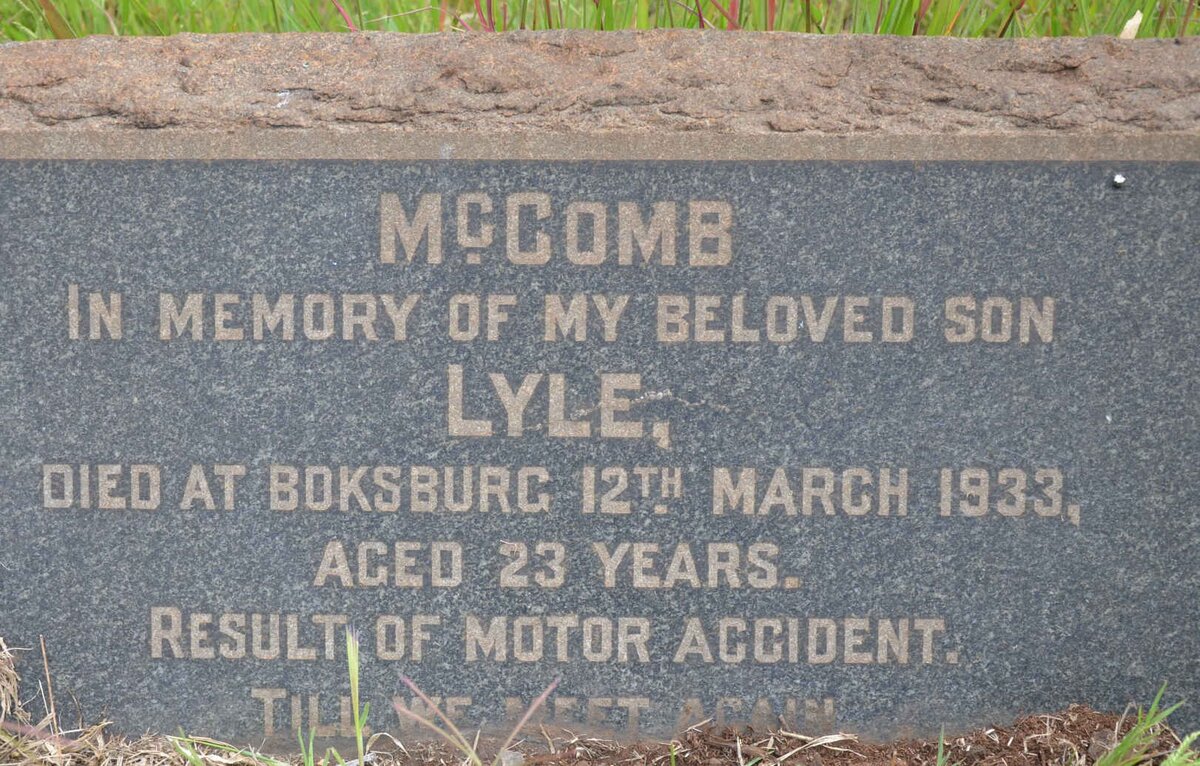 McCOMB Lyle -1933