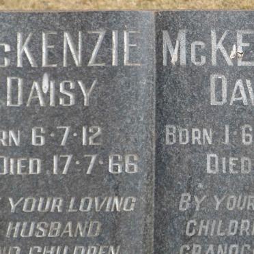 McKENZIE David 1910-1995 &amp; Daisy 1912-1966