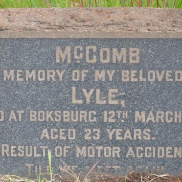 McCOMB Lyle -1933