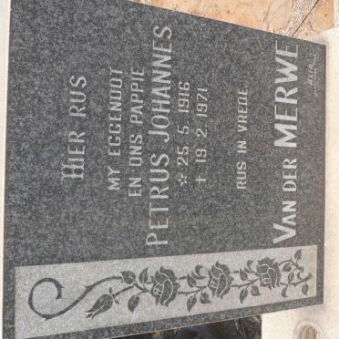 MERWE Petrus Johannes, van der 1916-1971