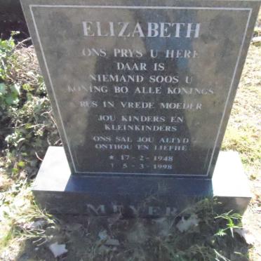 MEYER Elizabeth 1948-1998