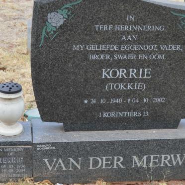 MERWE Korrie, van der 1940-2002
