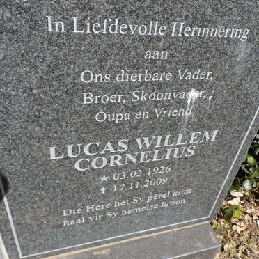 MERWE Lucas Willem Cornelius, van der 1926-2009