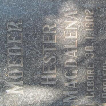 MERWE Hester Magdalena, van der 1902-