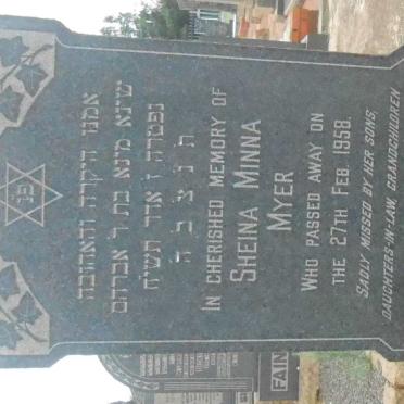 MEYER Sheina Minna -1958