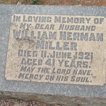 MILLER William Herman -1921