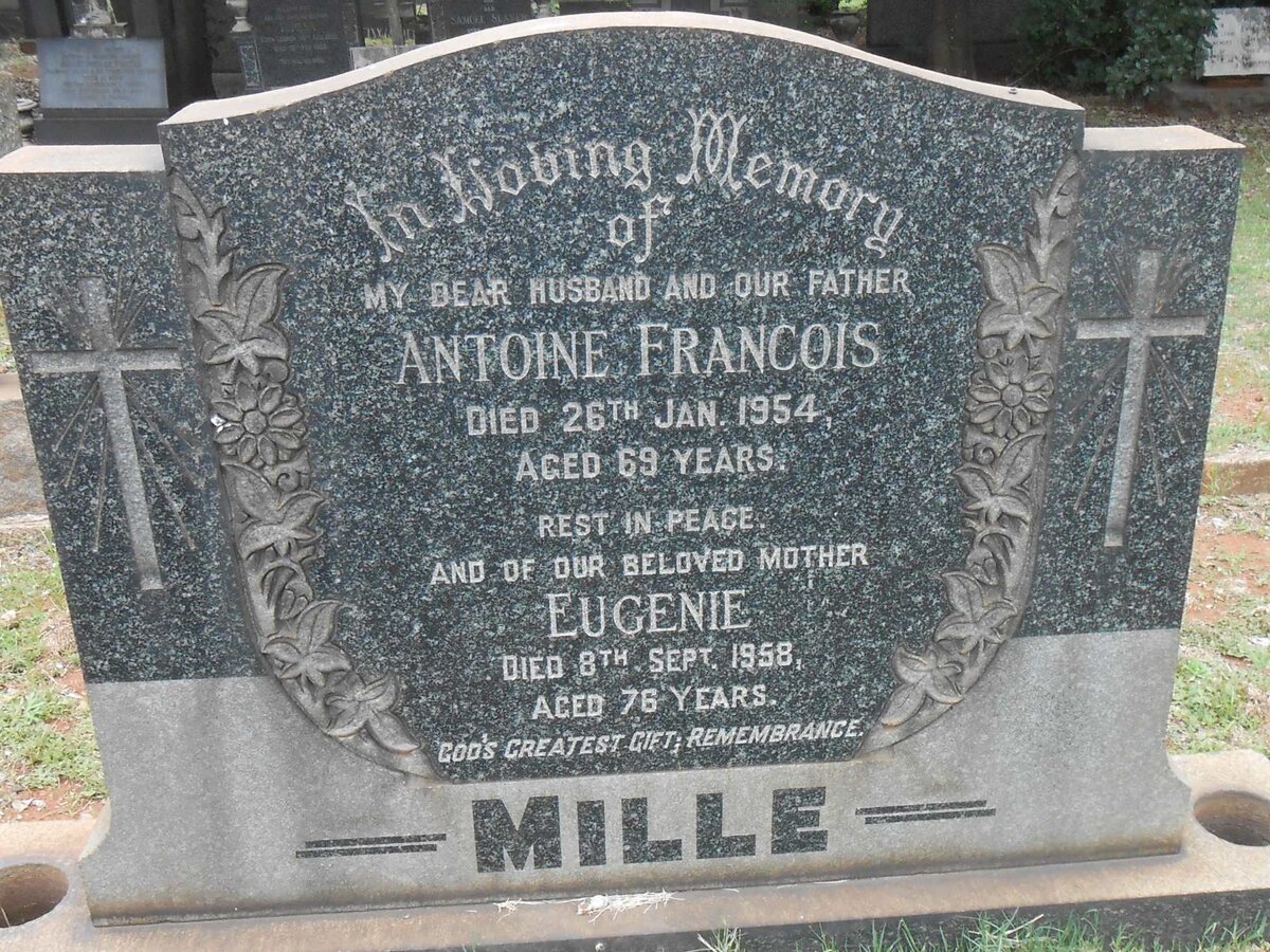 MILLE Antione Francois -1954 &amp; Eugenie -1958