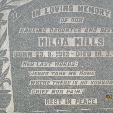 MILLS Hilda 1912-1952