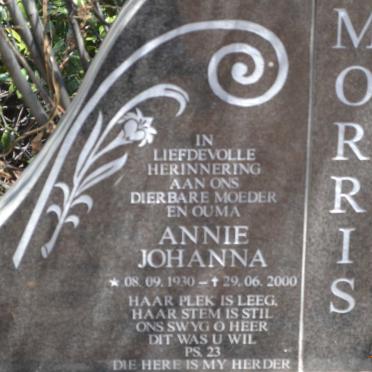 MORRIS Annie Johanna 1930-2000