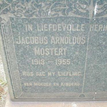 MOSTERT Jacobus Arnoldus 1913-1955