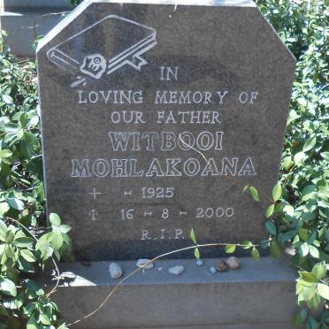 MOHLAKOANA Witbooi 1925-2000
