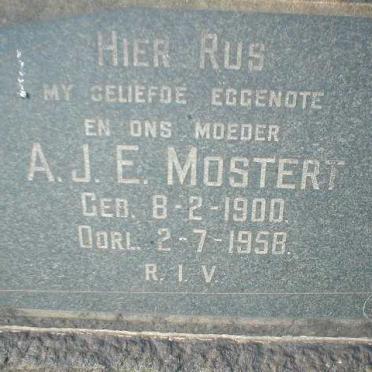 MOSTERT A.J.E. 1900-1958