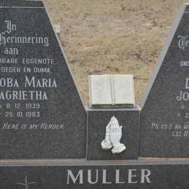 MULLER Daniël Johannes 1930-2000 &amp; Jacoba Maria Magrietha 1939-1983