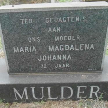 MULDER Maria Magdalena Johanna