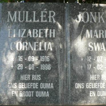 MULLÉR Elizabeth Maria 1916-1996 :: JONKER Maria Swan 1945-2002