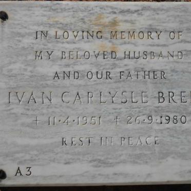 BREEN Ivan Carlysle 1951-1980