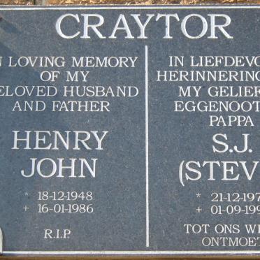 CRAYTOR Henry John 1948-1986 :: CRAYTOR S.J. 1972-1998