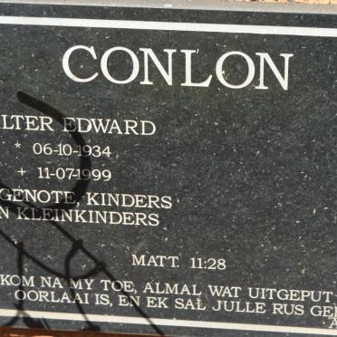 CONLON Walter Edward 1934-1999