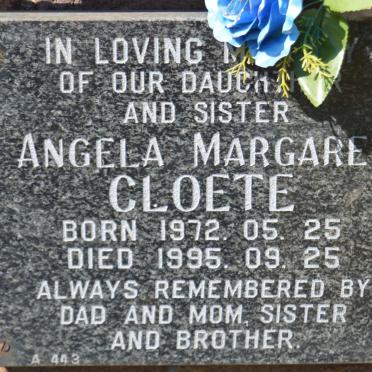 CLOETE Angela Margaret 1972-1995