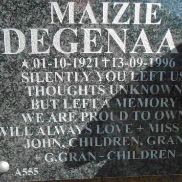 DEGENAAR Maizie 1921-1996