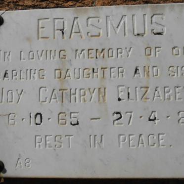 ERASMUS Joy Cathryn Elizabeth 1965-1981