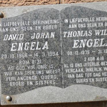 ENGELA David Johan 1968-1994 :: ENGELA Thomas Willem 1975-2007