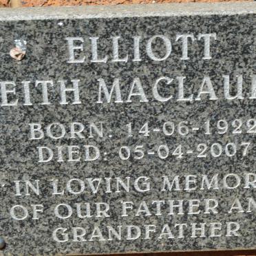 ELLIOTT Keith MacLaurin 1922-2007