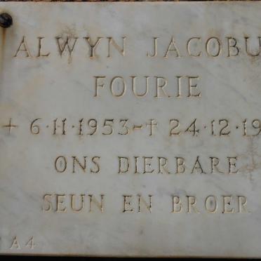 FOURIE Alwyn Jacobus 1953-1980