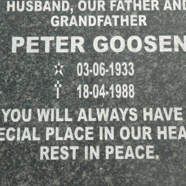 GOOSEN Peter 1933-1988