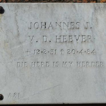HEEVER Johannes J., v.d. 1931-1984