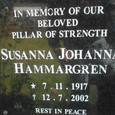 HAMMARGREN Susanna Johanna 1917-2002