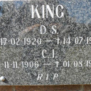 KING C.I. 1906-1994 &amp; D.S.1920-1994