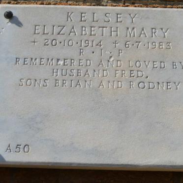 KELSEY Elizabeth Mary 1914-1983