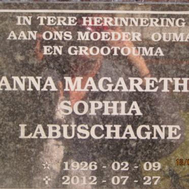 LABUSCHAGNE Anna Magaretha Sophia 1926-2012