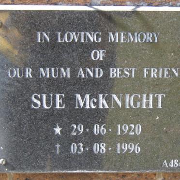 McKNIGHT Sue 1920-1996
