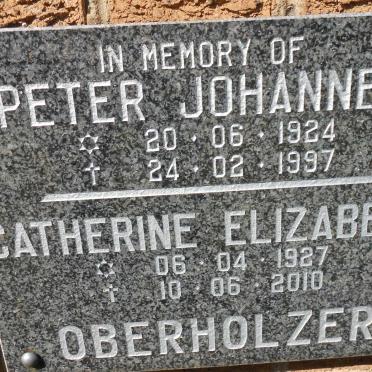 OBERHOLZER Peter Johannes 1924-1997 &amp; Catherine Elizabeth 1927-2010