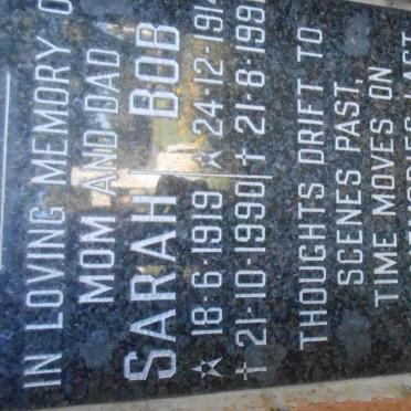 SMITH Bob 191?-199? &amp; Sarah 1919-1990