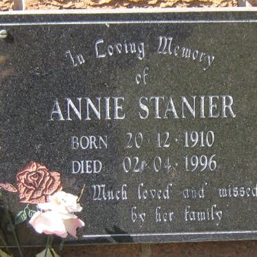 STANIER Annie 1910-1996