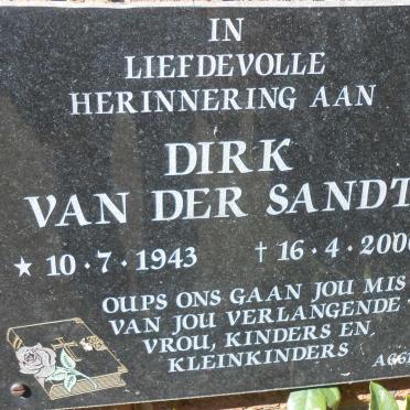 SANDT Dirk, van der 1943-2000