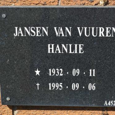 VUUREN Hanlie, Jansen van 1932-1995