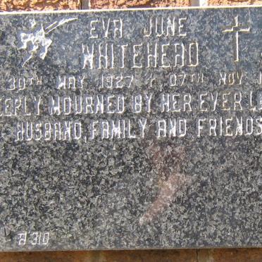 WHITEHEAD Eva June 1927-1992