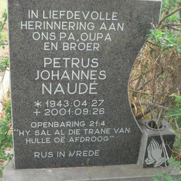 NAUDÉ Petrus Johannes 1943-2001